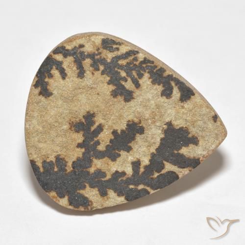 Dendrito Psilomelano Multicolorido Natural 27.98ct, Formato de pêra, Opaco
