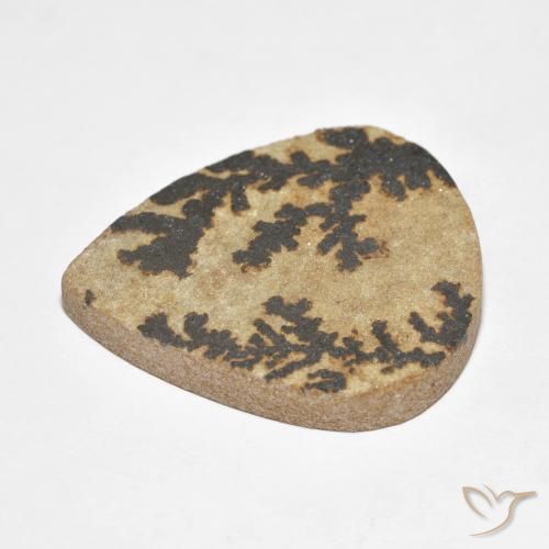 Dendrito Psilomelano Multicolorido Natural 27.98ct, Formato de pêra, Opaco