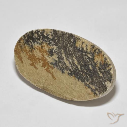 Dendrito Psilomelano Multicolorido Natural 49.70ct, oval, Opaco