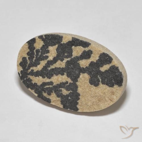 Dendrito Psilomelano Multicolorido Natural 30.44ct, oval, Opaco