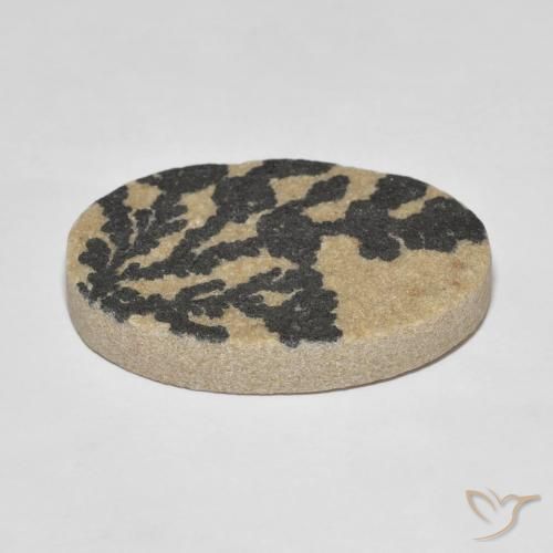 Dendrito Psilomelano Multicolorido Natural 30.44ct, oval, Opaco