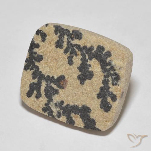 Dendrito Psilomelano Multicolorido Natural 25.75ct, Almofada, Opaco