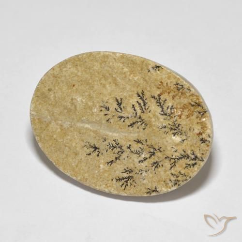 Dendrito Psilomelano Multicolorido Natural 35.98ct, oval, Opaco