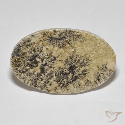 37.32ct Natural Multicolorido Dendrito Psilomelano, oval, Opaco