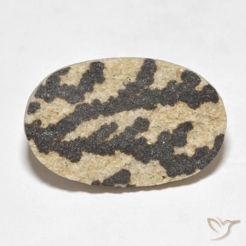 17.99ct Natural Multicolorido Dendrito Psilomelano, oval, Opaco