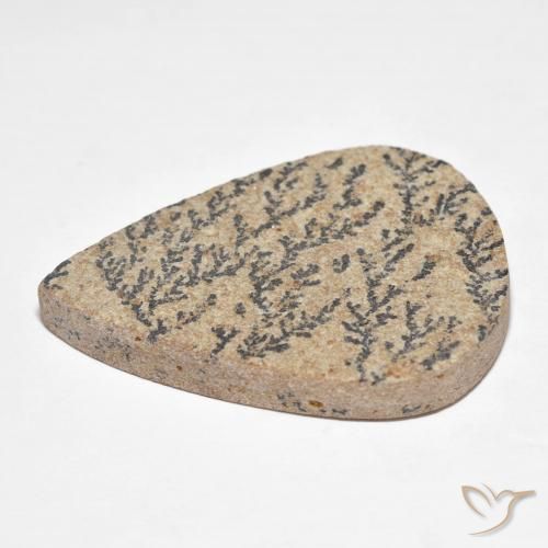 Dendrito Psilomelano Multicolorido Natural 33.59ct, Formato de pêra, Opaco