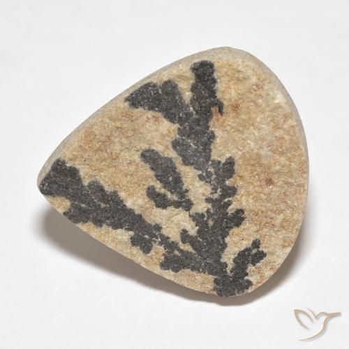 19.59ct Natural Multicolorido Dendrito Psilomelano, Formato de pêra, Opaco