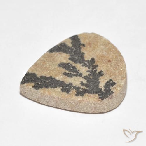 Dendrito Psilomelano Multicolorido Natural 19.59ct, Formato de pêra, Opaco