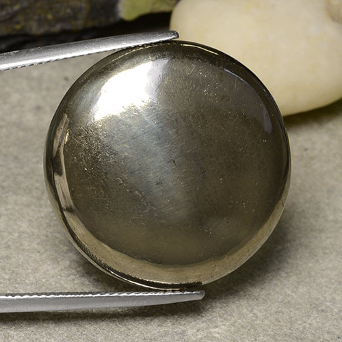 Pirita Multicolorido Natural 44.39ct, Corte Redondo, Opaco