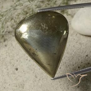 Pirita Ouro Natural 40.79ct, Formato de pêra, Opaco