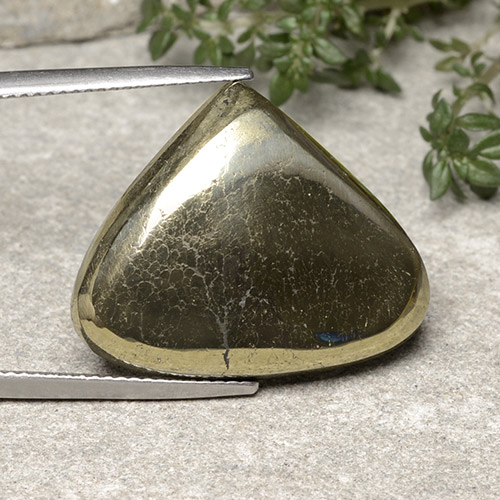 Pirita Multicolor preto e dourado Natural 31.14ct, Formato de pêra, Opaco