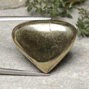 Pirita Multicolor preto e dourado Natural 31.14ct, Formato de pêra, Opaco