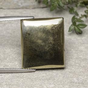 Pirita dourado natural 19,42ct, baguete, opaco