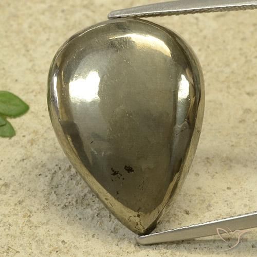 Pirita Ouro Natural 29.05ct, Formato de pêra, Opaco