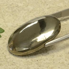 Pirita dourado natural 37,46ct, corte oval, opaco