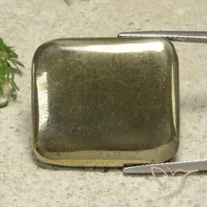 Pirita Ouro Natural 49.74ct, Almofada, Opaco