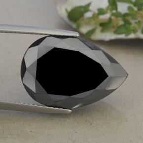 Pirita Preto Natural 22.86ct, Formato de pêra, Opaco