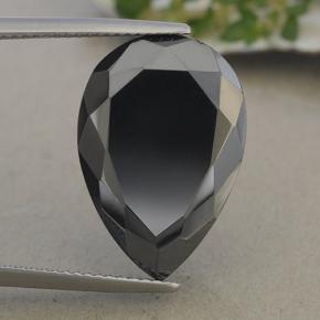 Pirita Preto Natural 22.86ct, Formato de pêra, Opaco