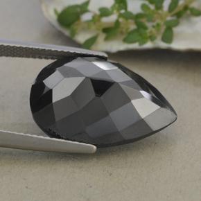 Pirita Preto Natural 22.86ct, Formato de pêra, Opaco