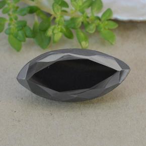 Pirita preto natural 17,14ct, marquise, opaco