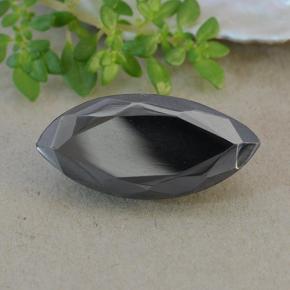 Pirita preto natural 17,14ct, marquise, opaco