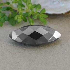 Pirita preto natural 17,14ct, marquise, opaco