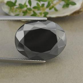 Pirita cinza natural 31,09ct, corte oval, opaco