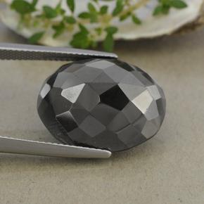Pirita cinza natural 31,09ct, corte oval, opaco