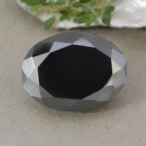 Pirita preto natural 27,02ct, corte oval, opaco