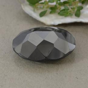 Pirita preto natural 27,02ct, corte oval, opaco