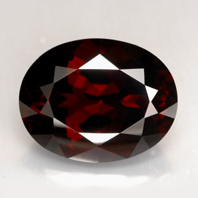Granada piropo vermelho natural 14,36ct, corte oval, VVS