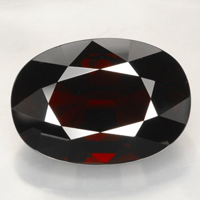 Granada piropo vermelho natural 42,20ct, corte oval, IF