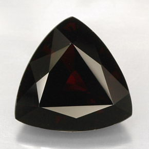 Granada piropo vermelho natural 26,11ct, trillion, VVS