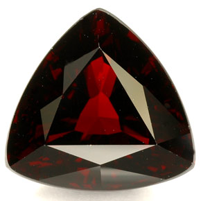 Granada piropo vermelho natural 8,18ct, trillion, IF