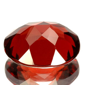 Granada piropo vermelho natural 5,87ct, corte oval, VVS-VS