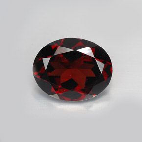 Granada piropo vermelho natural 2,86ct, corte oval, VVS-VS