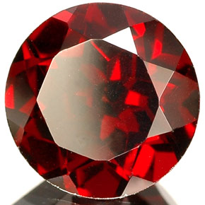 Granada piropo vermelho natural 2,10ct, corte redondo, VS