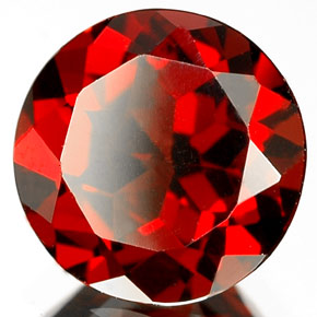 Granada piropo vermelho natural 2,05ct, corte redondo, VS