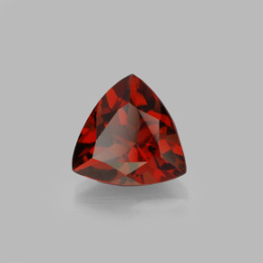 Granada piropo vermelho natural 1,94ct, trillion, VS