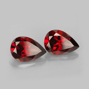 Pedras preciosas de granada piropo vermelho natural de  ct, formato de pêra, VS