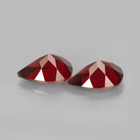 Pedras preciosas de granada piropo vermelho natural de  ct, formato de pêra, VS