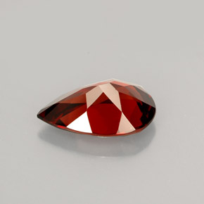 Granada piropo vermelho natural 2,23ct, formato de pêra, VVS-VS