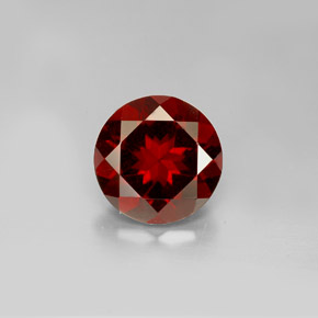 Granada piropo vermelho natural 3,17ct, corte redondo, VS