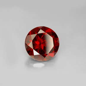 Granada piropo vermelho natural 3,17ct, corte redondo, VS