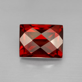 Granada piropo vermelho natural 3,31ct, baguete, VVS-VS
