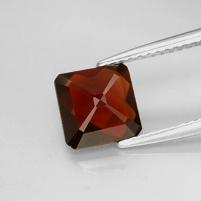 Granada piropo vermelho natural 2,07ct, corte esmeralda, VVS-VS