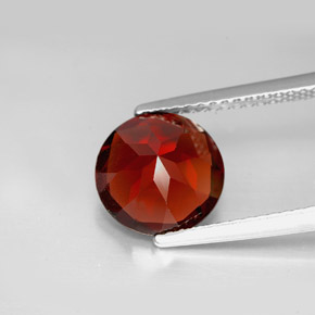 Granada piropo vermelho natural 2,86ct, corte redondo, VS
