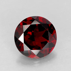 Granada piropo vermelho natural 2,90ct, corte redondo, VS