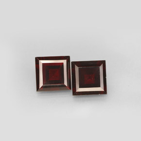 Pedras preciosas de granada piropo vermelho natural de  ct, quadrado, VS
