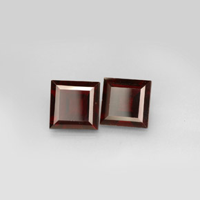 Pedras preciosas de granada piropo vermelho natural de  ct, quadrado, VS